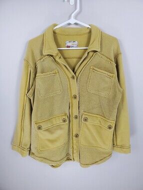 Pilcro By Anthropologie Size S Mustard Yellow Button Down Jacket